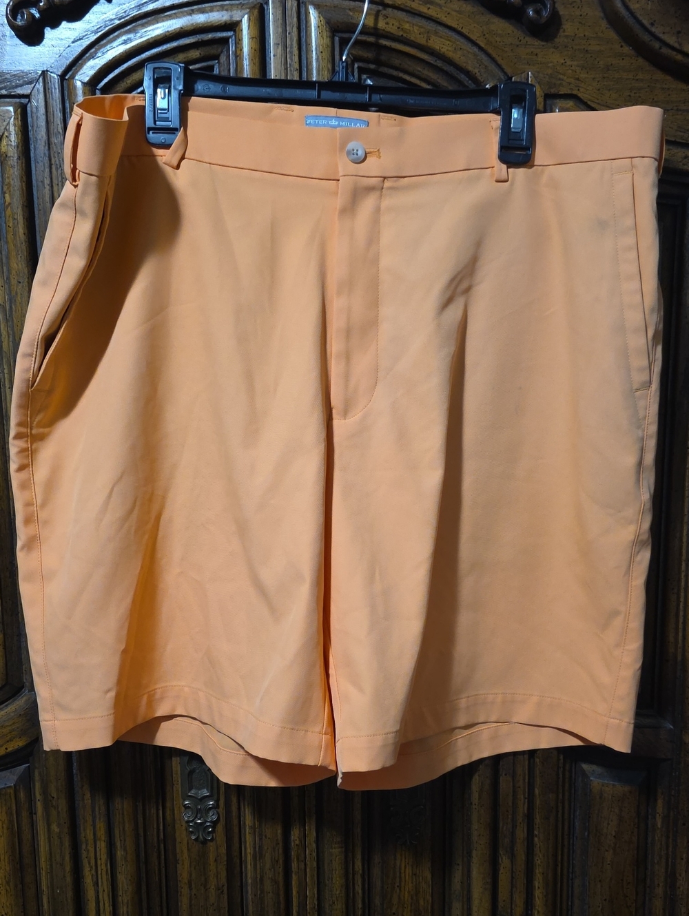 Peter Millar Peach Flat-Front Performance Shorts